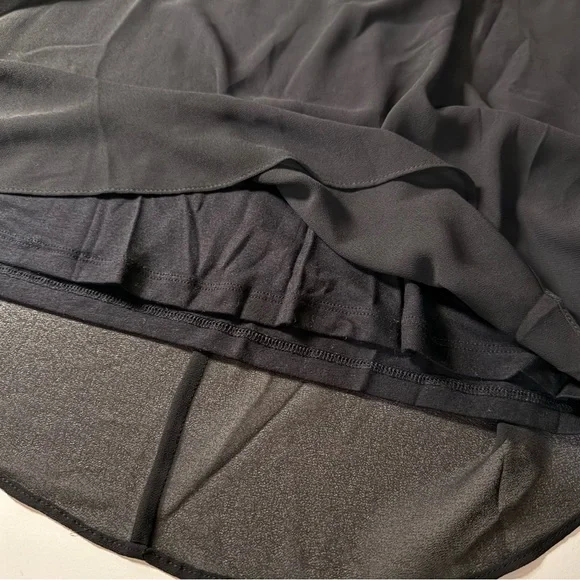 ZARA Black V-Neck Sleeveless Chiffon-Layer Camisole - Picture 6 of 7